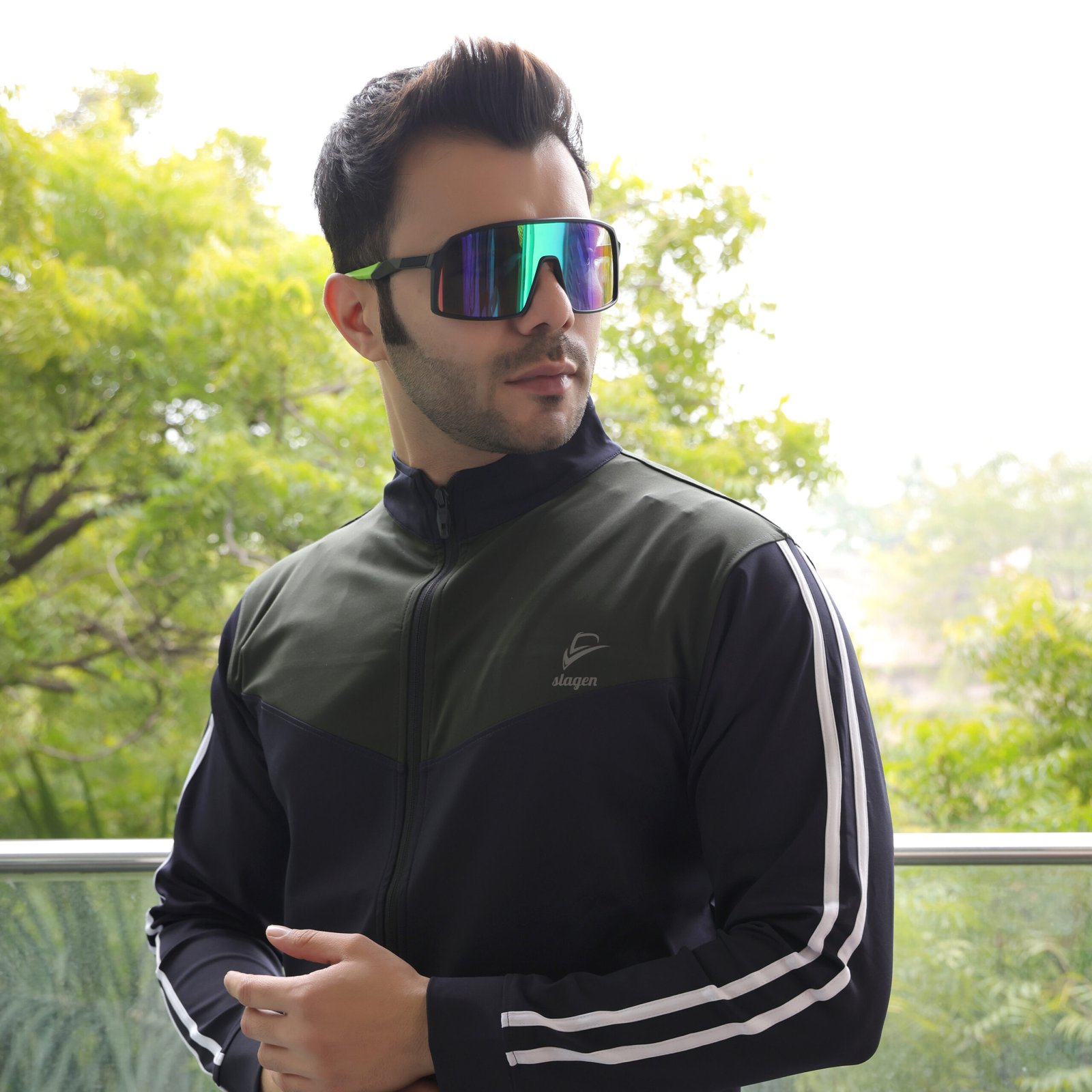 Black & Green Sunglasses